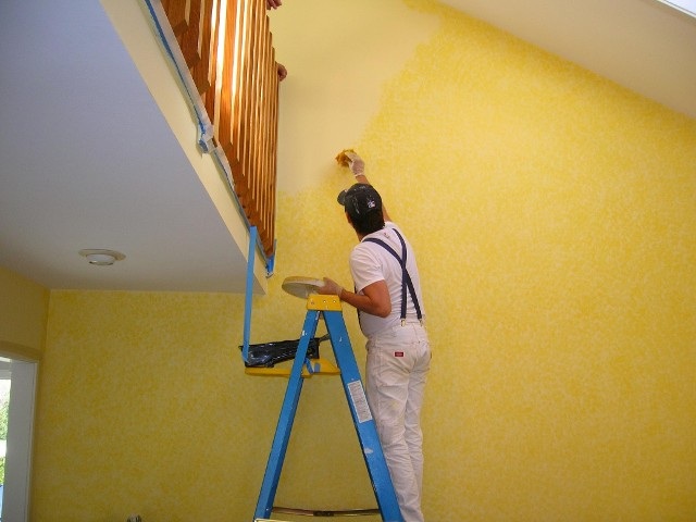 Painting on Ladder